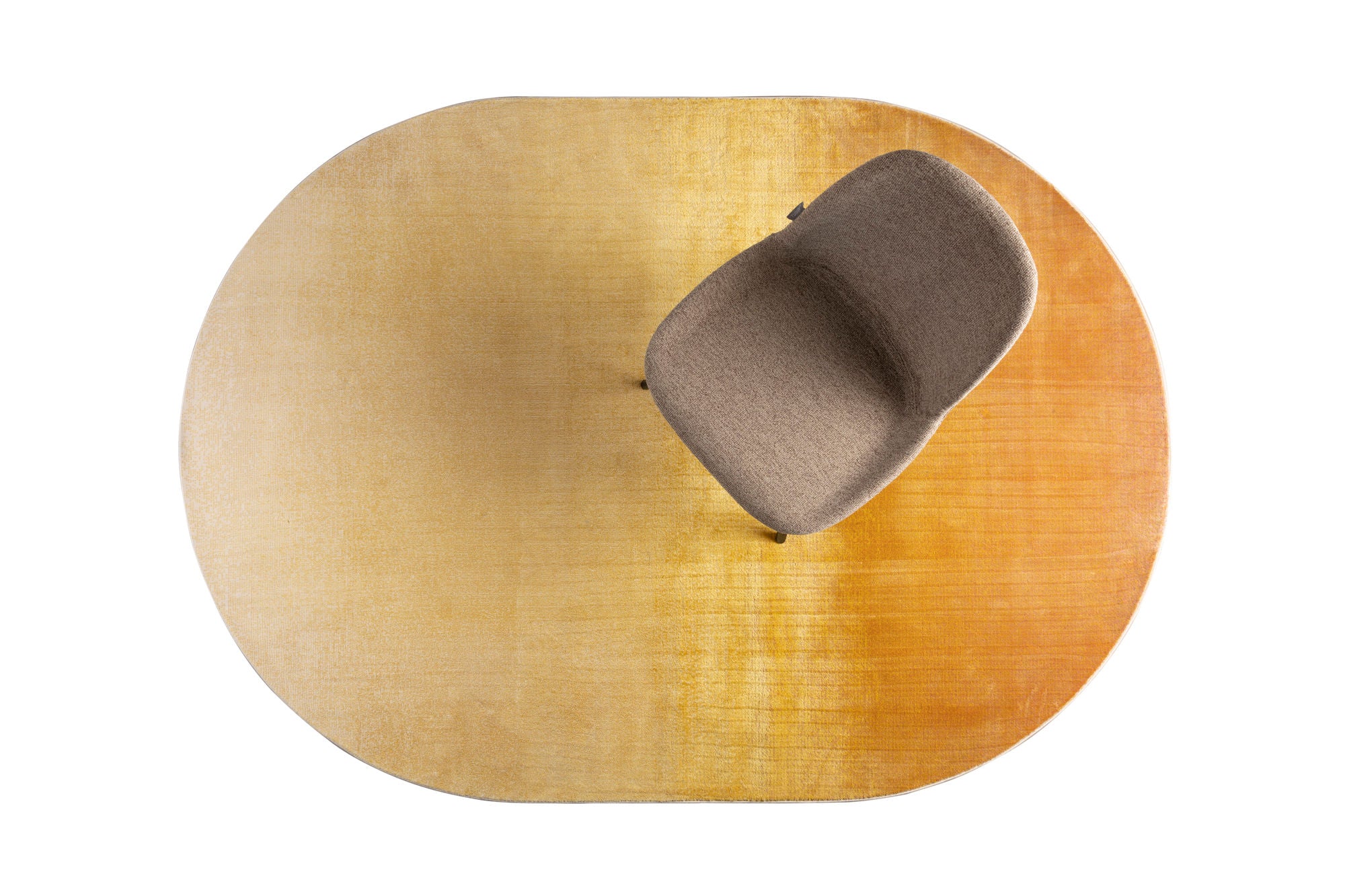 Zuiver Sunset Yellow Ombre Oval Rug 160x230